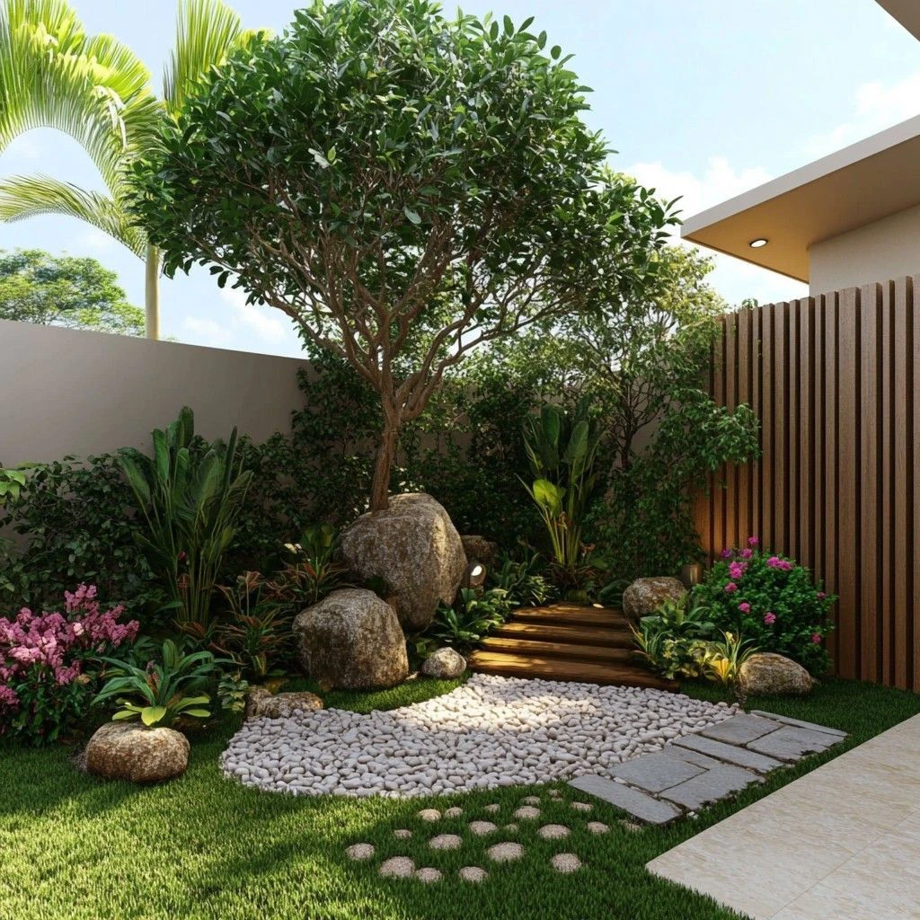 taman bunga minimalis