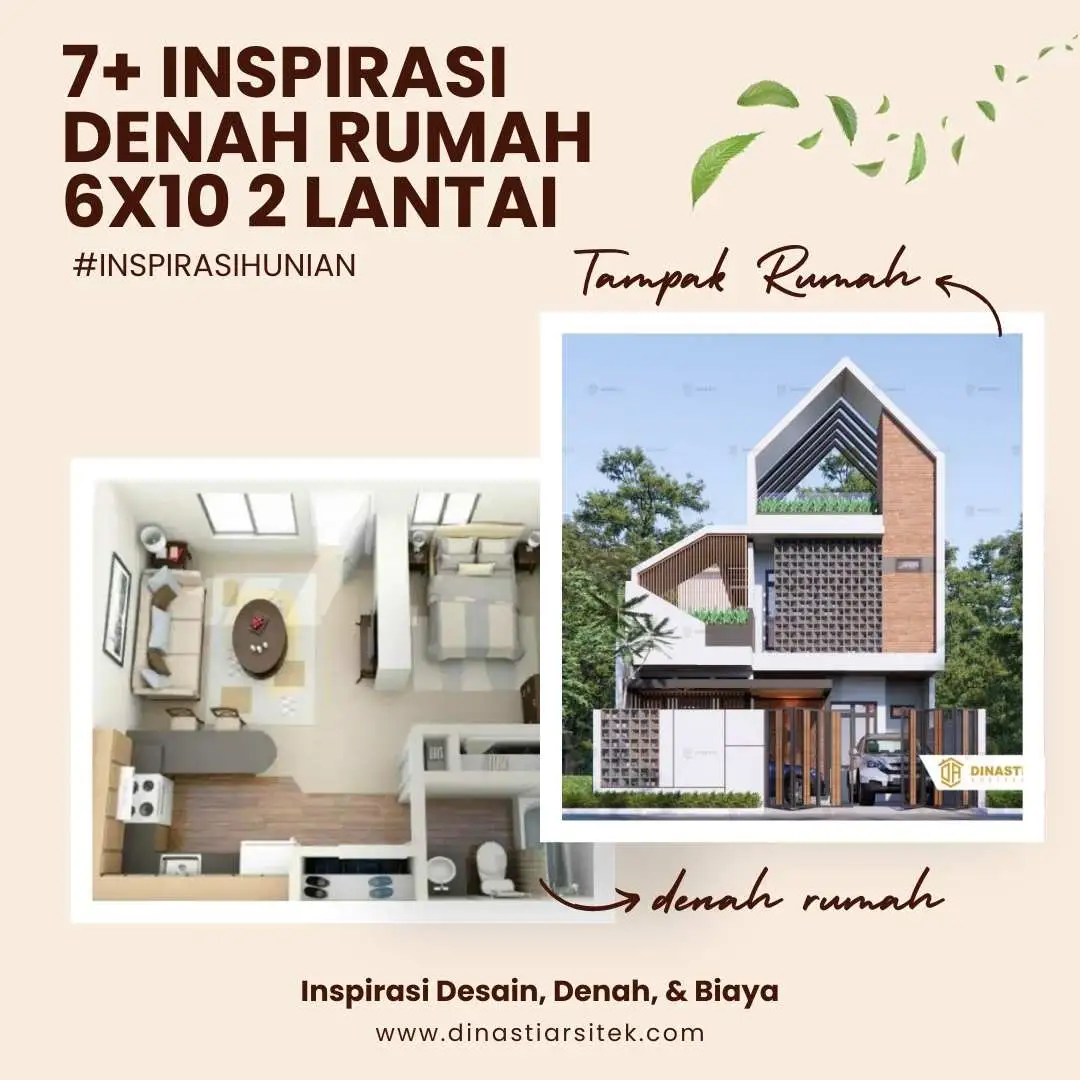 7+ Inspirasi Denah Rumah 6x10 2 Lantai