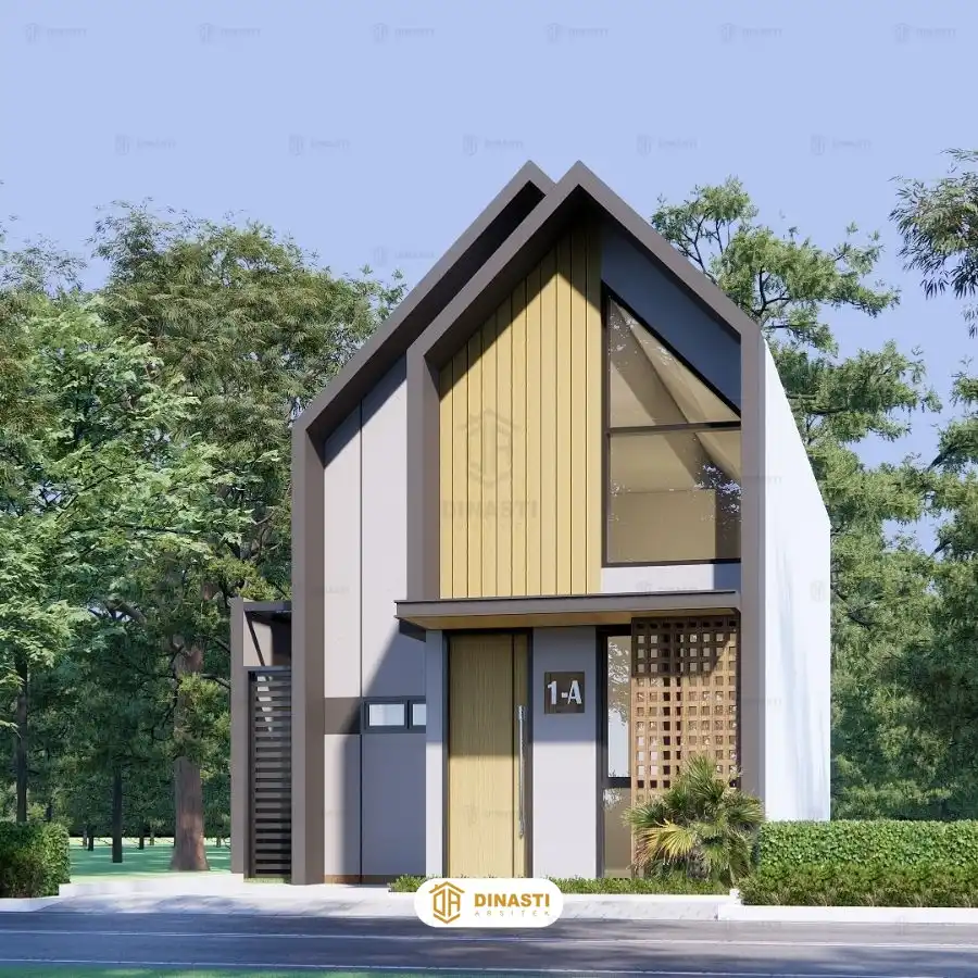 desain fasad rumah 2 lantai