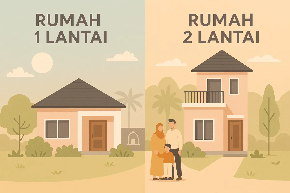 Denah Lantai 1 dan 2: Perbandingan Konsep untuk Kebutuhan Hunian Modern