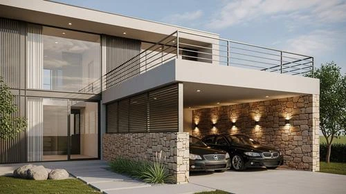 Desain Rumah 2 Lantai Garasi Dibawah