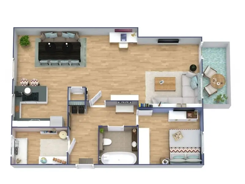 Inspirasi Gaya Desain Rumah 6x7 2 Kamar