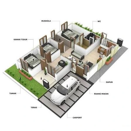 Tips Membuat Denah Rumah 3 Kamar agar Tidak Terasa Sempit