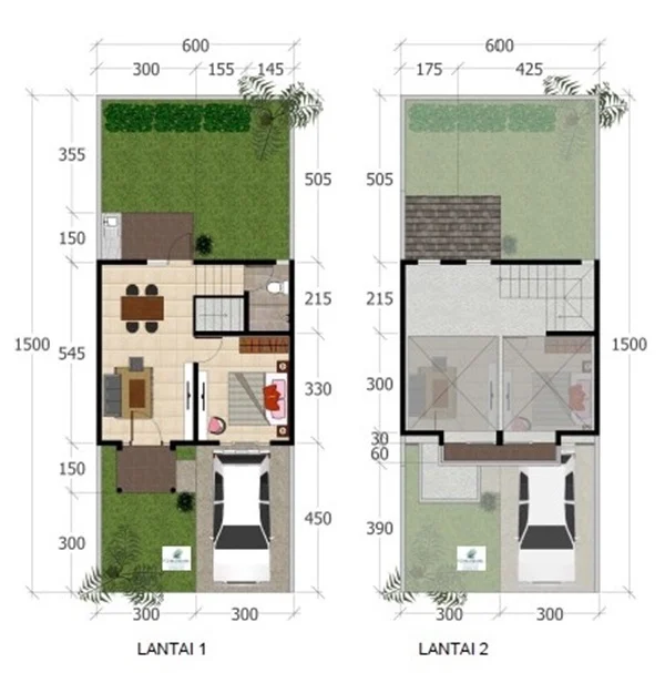 Denah Rumah Tumbuh Horizontal