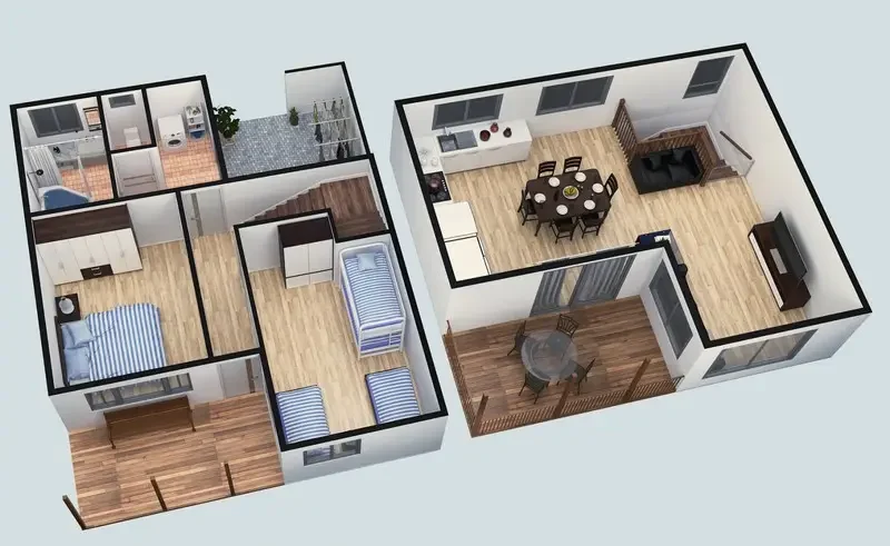 Desain Rumah 6x8 Kamar 2: Inspirasi Minimalis Modern, Nyaman & Hemat Biaya
