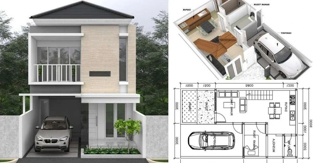Keren Parah! Desain Rumah 2 Lantai Garasi Dibawah yang Maksimalkan Setiap Ruang