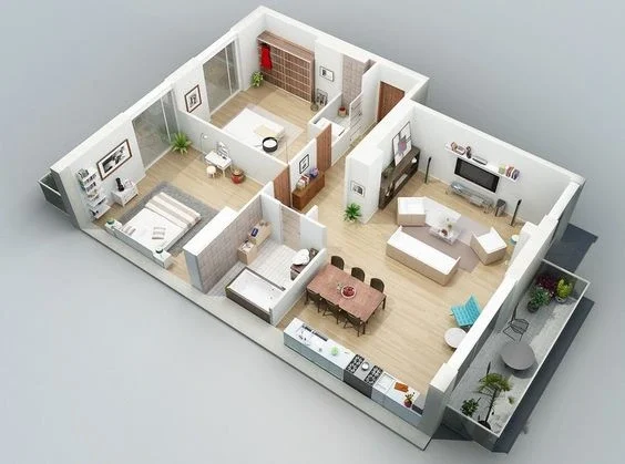 Ternyata Bisa Seluas Ini! Rumah 6x7 2 Kamar dengan Tata Ruang yang Cerdas